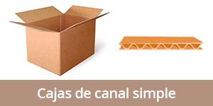 cajas de canal simple de cartón